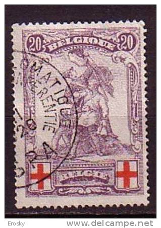 K5452 - BELGIE BELGIQUE Yv N°128 CROIX ROUGE - 1914-1915 Red Cross