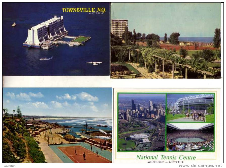 4 Carte Sur Le Tennis  / Tennis Postcards - Tennis