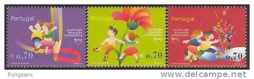 2002 PORTUGAL UPAEP, Education 3v - Unused Stamps