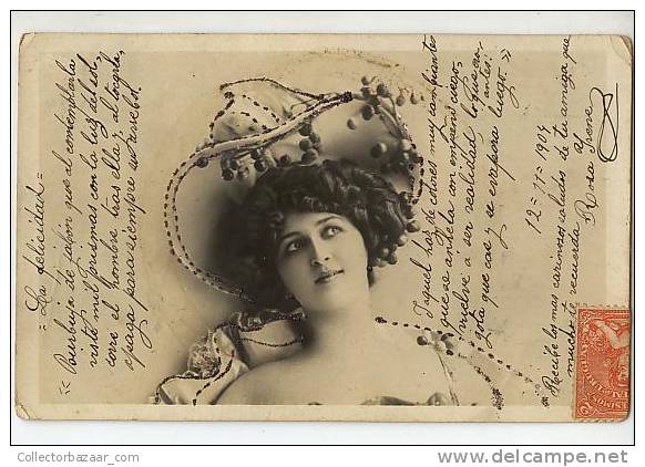 VINTAGE Ca1900 PHOTO POSTCARD ACTRESS OPERA STAGE AK CPA FEMME - Artistas