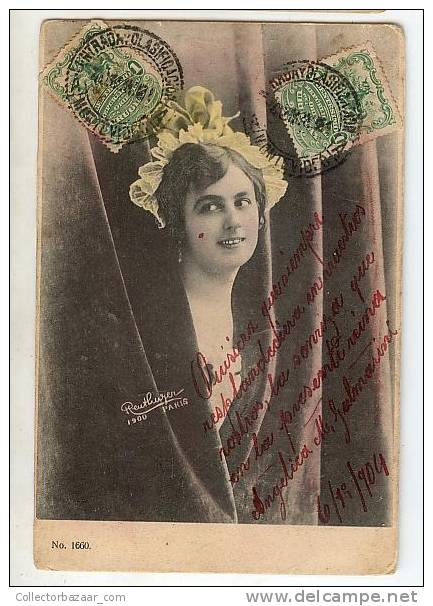 VINTAGE Ca1900 PHOTO POSTCARD ACTRESS OPERA STAGE AK CPA FEMME - Artistas