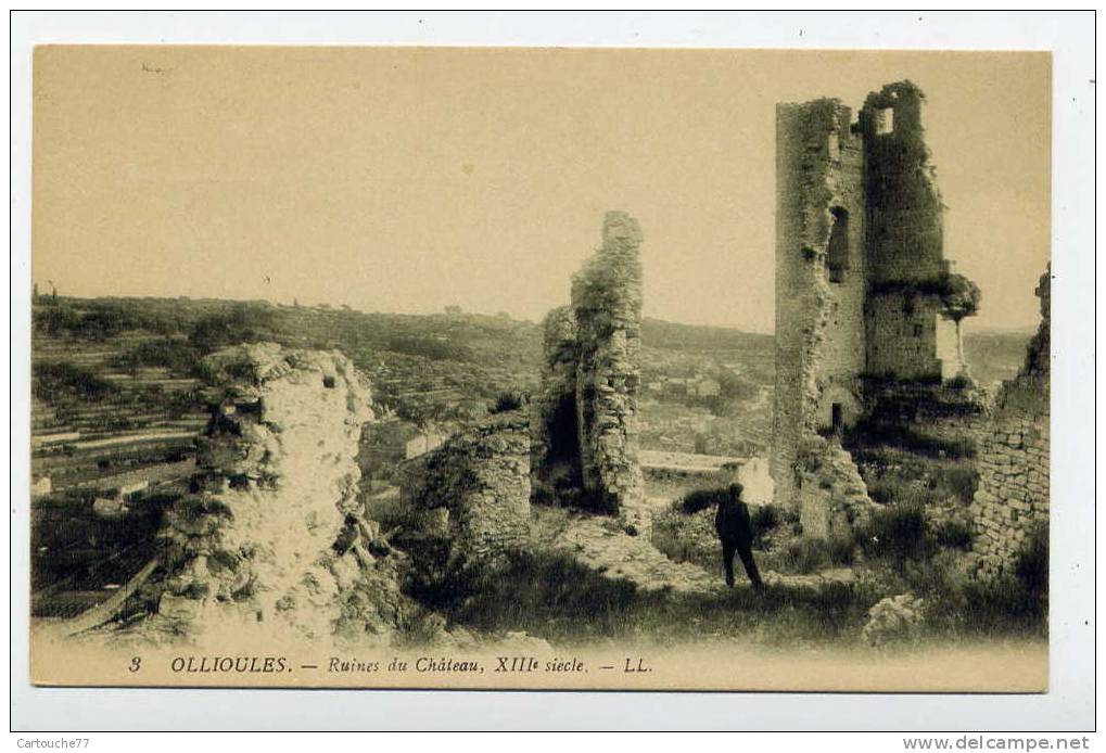 P7 - OLLIOULES - Ruines Du Château (carte Animée) - Ollioules