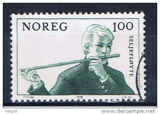 N+ Norwegen 1978 Mi 783 Flötenspieler - Used Stamps