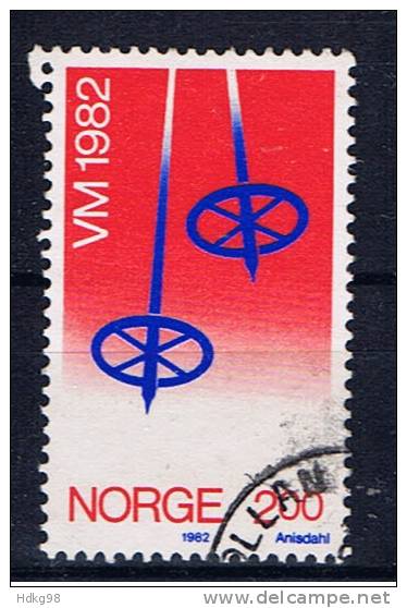 N+ Norwegen 1982 Mi 853 Skistöcke - Usados