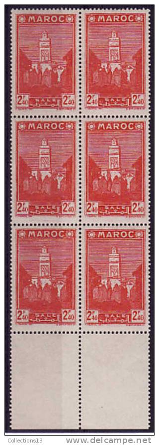 MAROC - 190** (Bloc De 6) Cote 1,80 Euros Depart à 10% - Unused Stamps