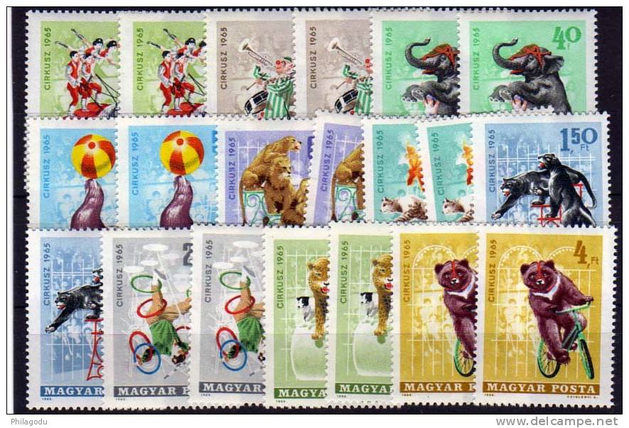 Hongrie 1965, Le Cirque 1744/1753 Sans Charnière ++  Postfrich ++  Cote 18 E - Unused Stamps