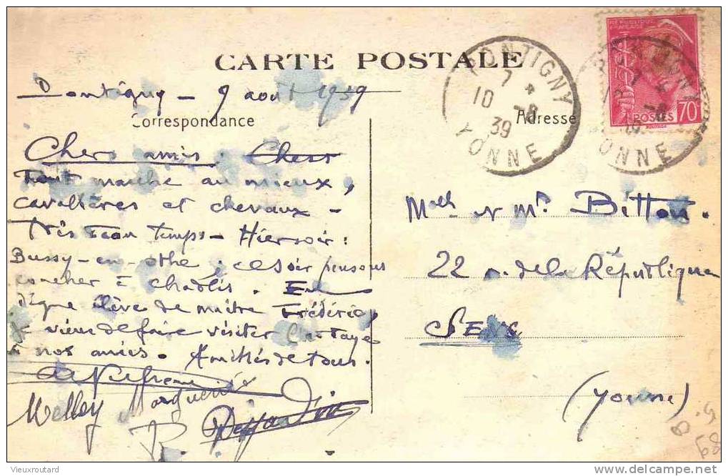 CPA.  ABBAYE DE PONTIGNY. SANCTUAIRE. AUTEL ABBATIAL. CHASSE DE ST EDME. L'AUTEL EN MARBRE ROYAL...DATEE 1939. - Pontigny