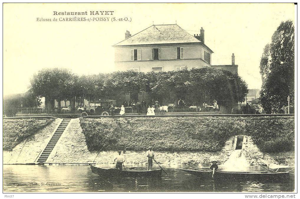 CARRIERES SOUS POISSY  - Restaurant Hayet  - Les Ecluses - Non Circulé - Carrieres Sous Poissy