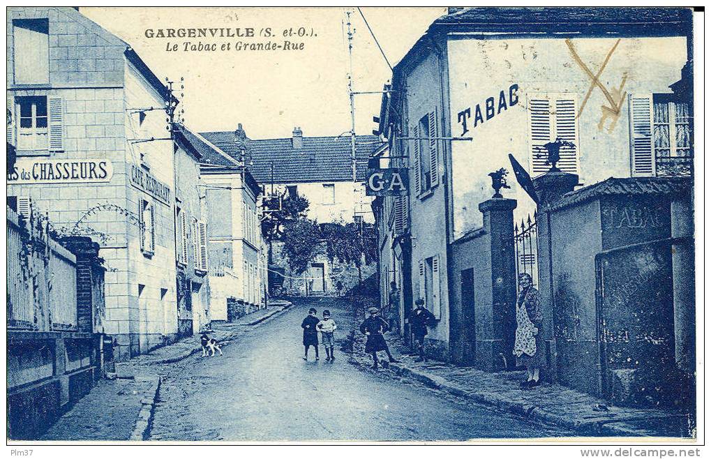 GARGENVILLE - Le Tabac Et Grande-Rue  - Voy. 1931 - Gargenville