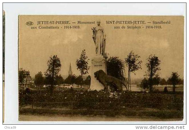 003698  -  Jette-Saint-Pierre   -   Monument Aux Combattants  1914 - 1918 - Jette