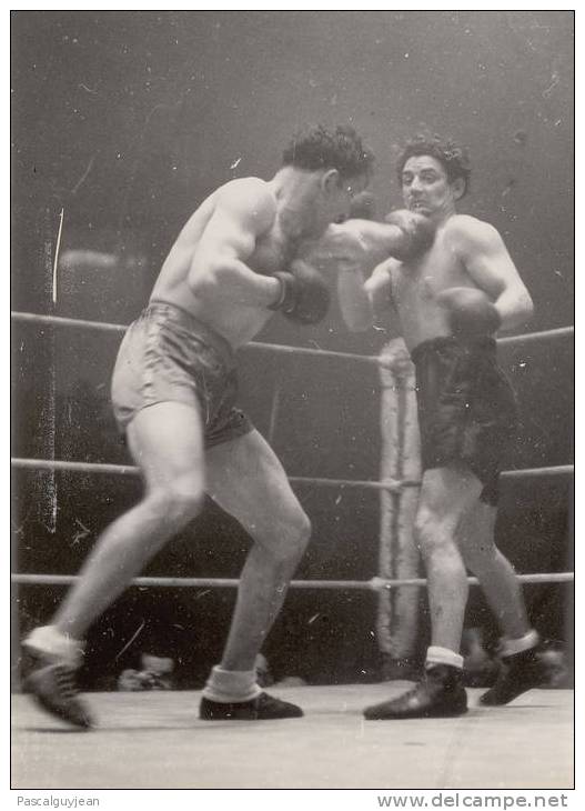 PHOTO BOXE AU PALAIS DE GLACE - PEIRO - LE MANTEC - 1946 - Altri & Non Classificati