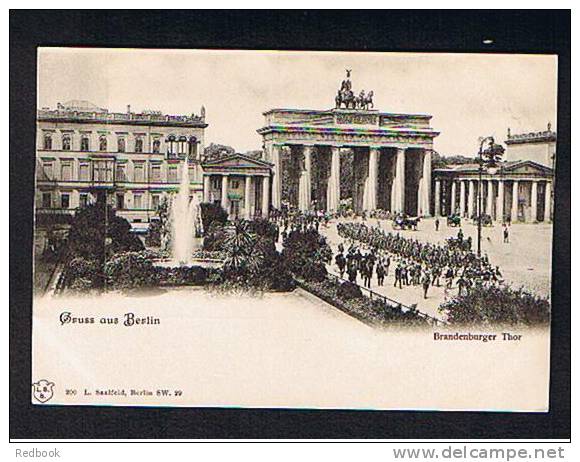 Early Germany Postcard Gruss Aus Berlin - Brandenburger Thor - Ref 314 - Brandenburger Tor