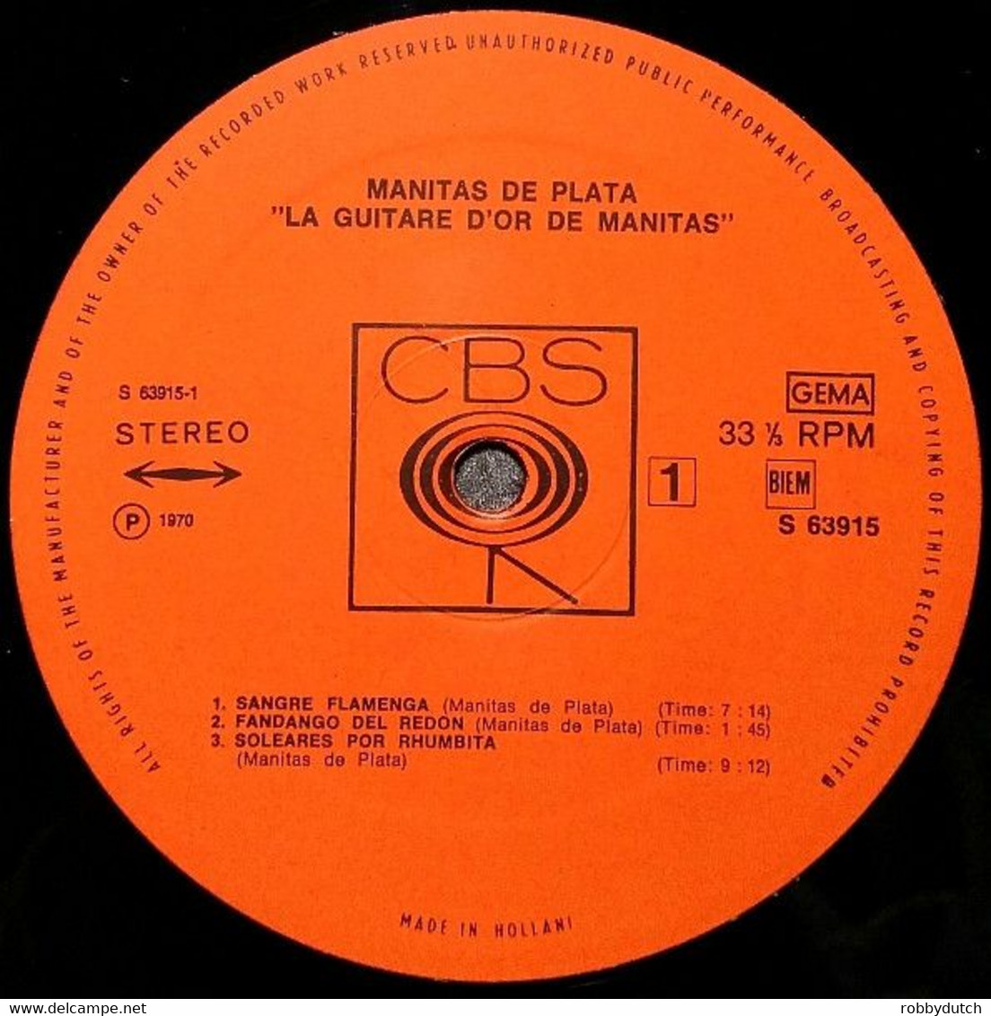 * LP *  MANITAS DE PLATA - LA GUITARE D'OR DE MANITAS (Holland 1970) - Country & Folk