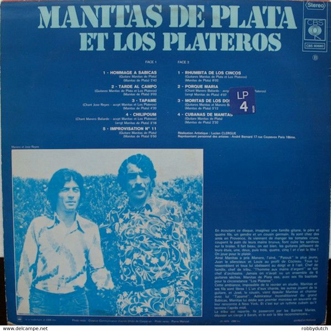 * LP *  MANITAS DE PLATA ET LOS PLATEROS (Holland 1975) - Country Y Folk