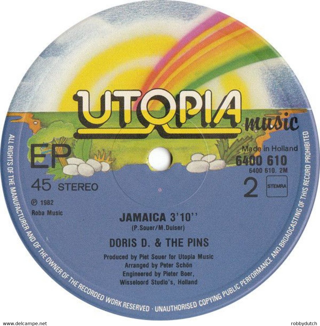 * 12"  *  DORIS D AND THE PINS - JAMAICA (Holland 1982) - 45 Toeren - Maxi-Single