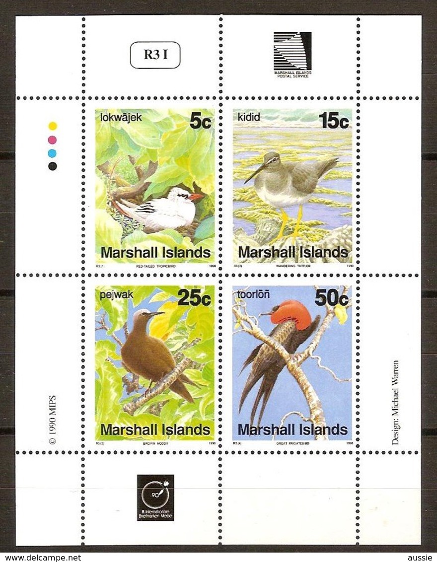 Marshall Islands 1990 Yvertn° Bloc 9 *** MNH Cote 5 € Faune Oiseaux Vogels Birds - Marshallinseln