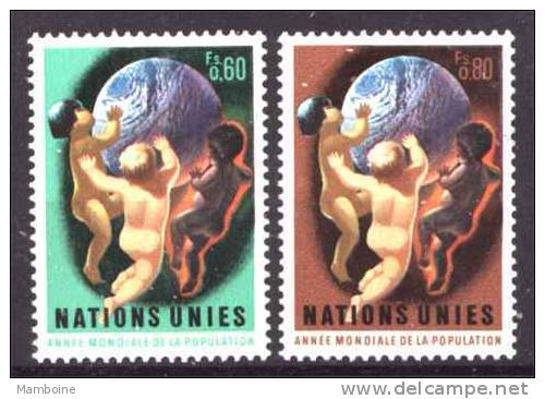 Nations Unies 1974 . GENEVE  N 43.44 Neuf  XX. - Unused Stamps