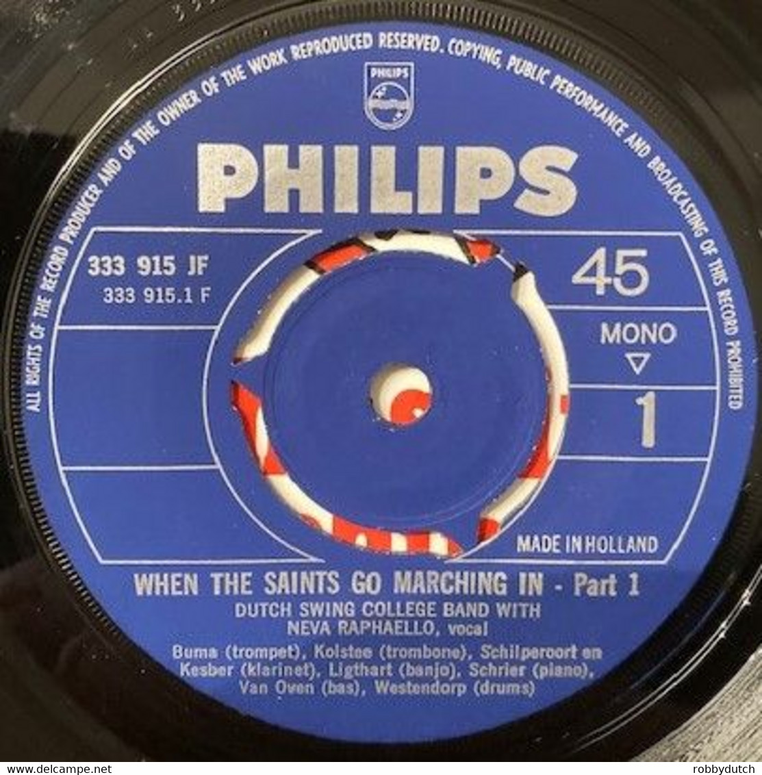 * 7" *  DUTCH SWING COLLEGE BAND - WHEN THE SAINTS GO MARCHING IN - Jazz