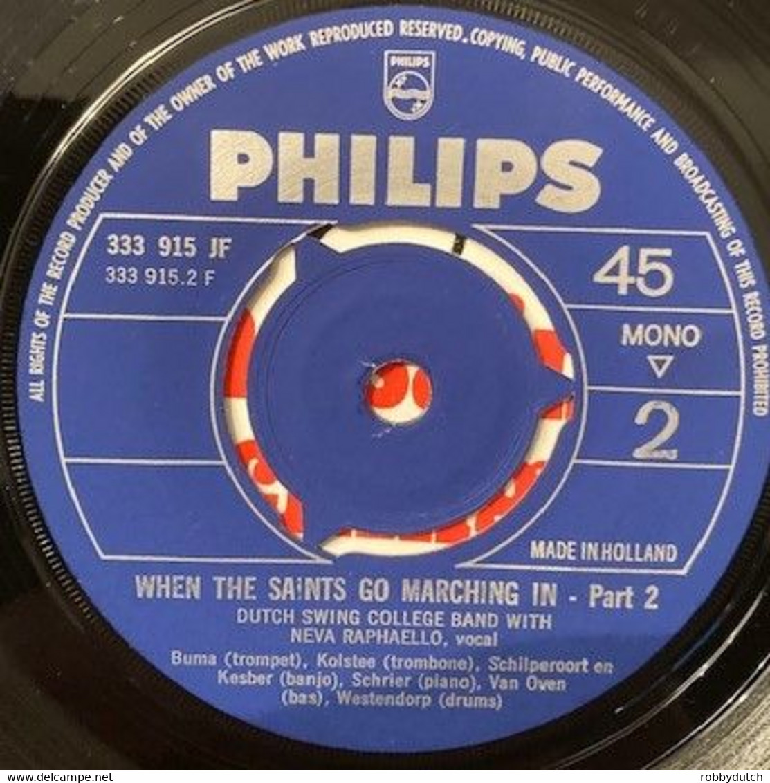 * 7" *  DUTCH SWING COLLEGE BAND - WHEN THE SAINTS GO MARCHING IN - Jazz
