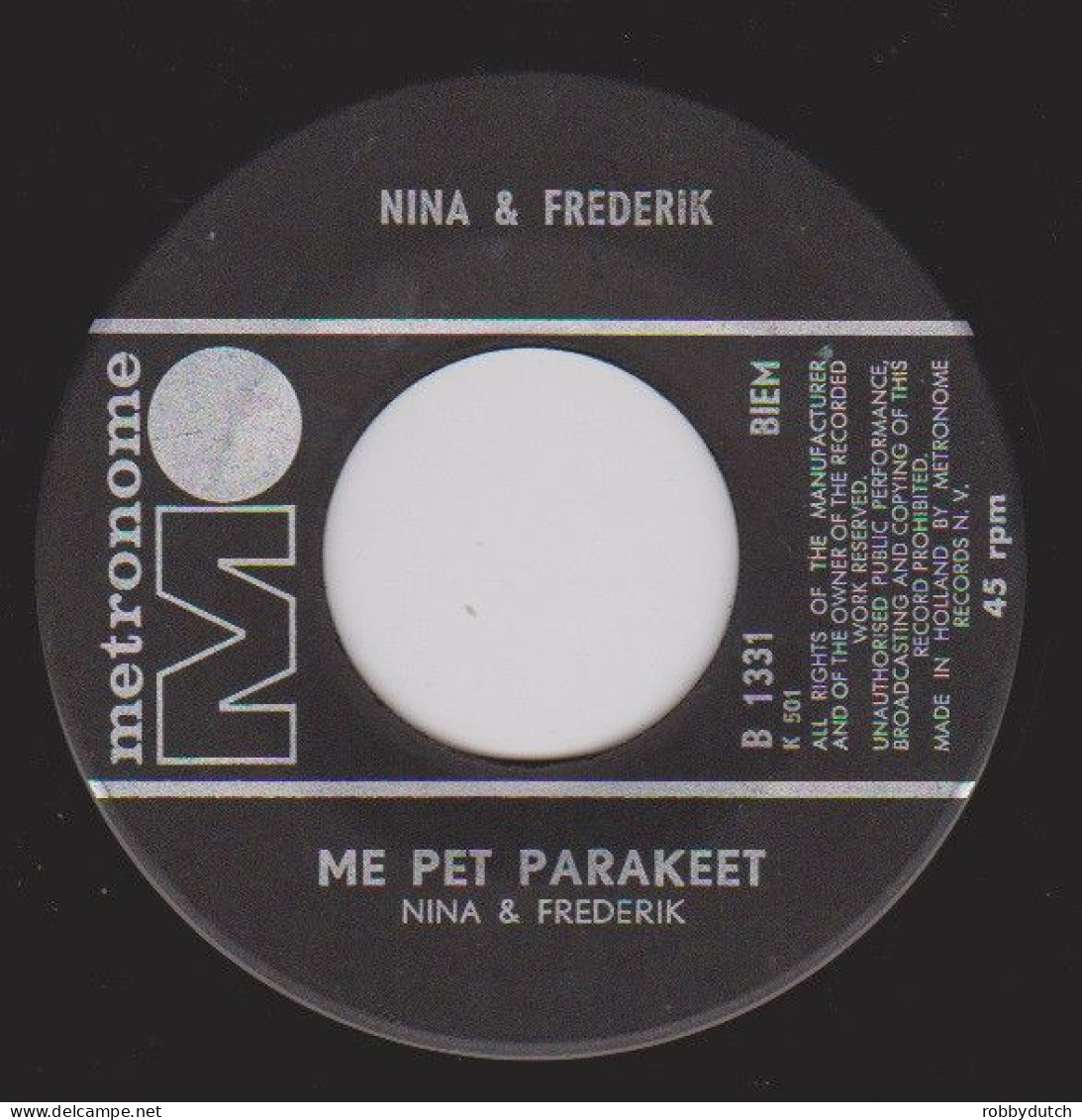 * 7" *  NINA & FREDERIK - LISTEN TO THE OCEAN (Holland Ex-!!!) - Andere - Engelstalig