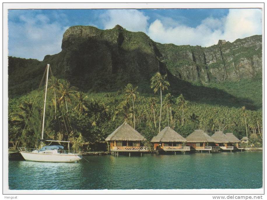 Moorea ,hotel Aimeo Baie De Cook ,écrite En 1975 , Timbre Enlevé - Polynésie Française