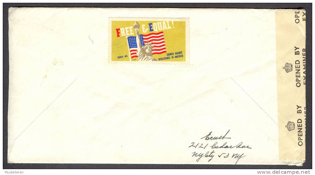United States 1945 Cover THORSHAVN Faroe Islands Free & Equal British P.C. 90 Censor Label SCARCE Overrun Country Stamp - Storia Postale