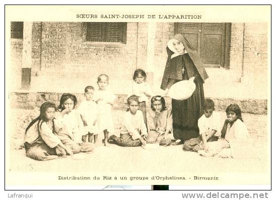 ASIE- Ref 68- Birmanie --distribution De Riz   -soeurs De St Joseph De L Apparition -marseille    - Bon Etat - Autres & Non Classés