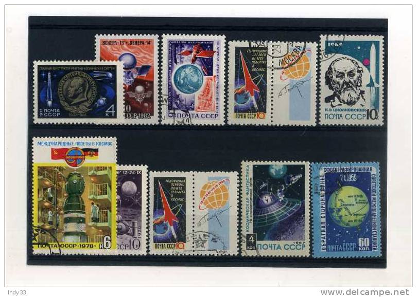 - URSS . ENSEMBLE DE TIMBRES SUR L´ ESPACE  . - UdSSR