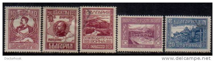 BULGARIA   Scott # 153-7  F-VF USED - Gebraucht