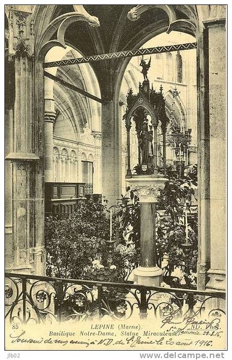 85 - Lepine ( Marne) - Basilique Notre Dame,  Statue Miraculeuse - L'Epine