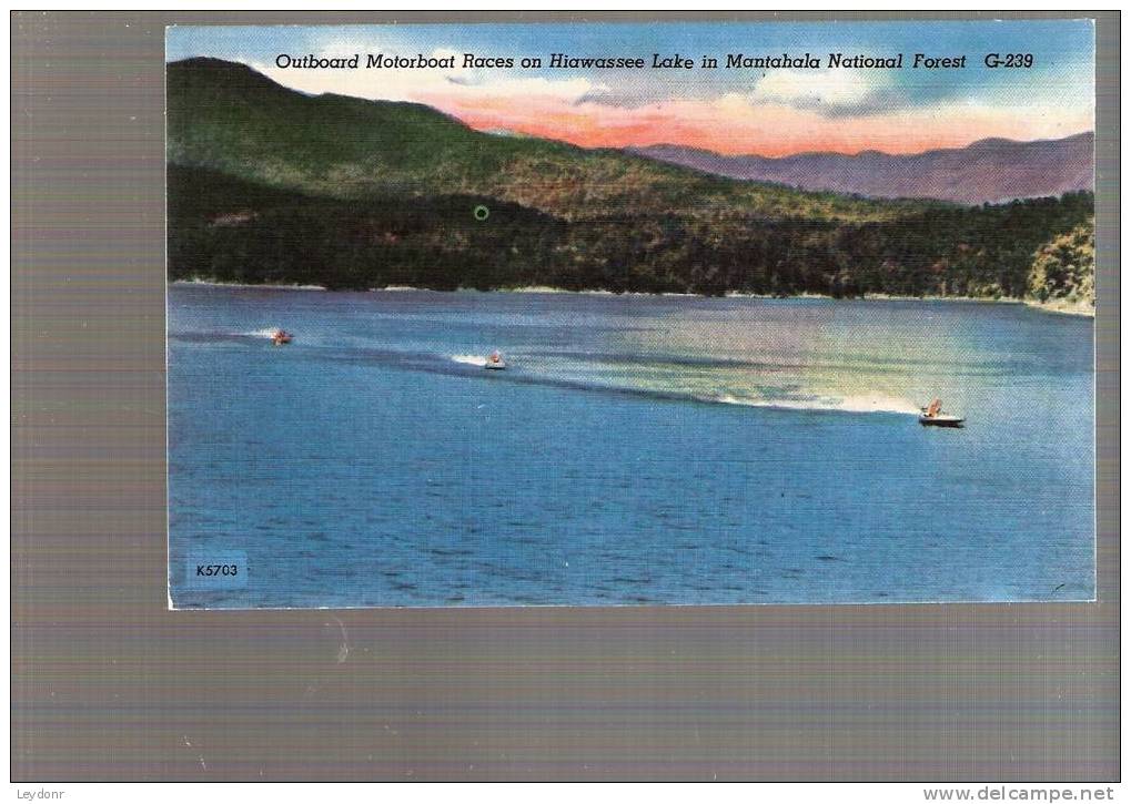 Outboard Motorboat Races On Hiawassee Lake In Mantahala National Forest, North Carolina - Altri & Non Classificati