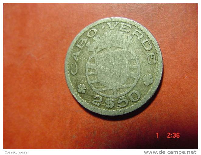 4397  CABO VERDE  PORTUGAL  2.50 ESCUDOS     AÑOS / YEARS   1953  REGULAR - Cabo Verde