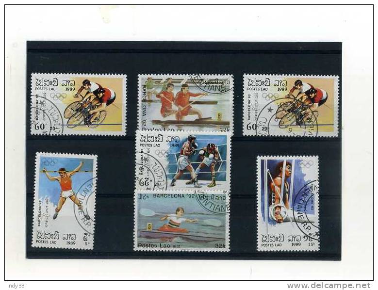 - LAOS . ENSEMBLE DE TIMBRES SUR LES JEUX OLYMPIQUES DE BARCELONE 1982 . - Estate 1992: Barcellona