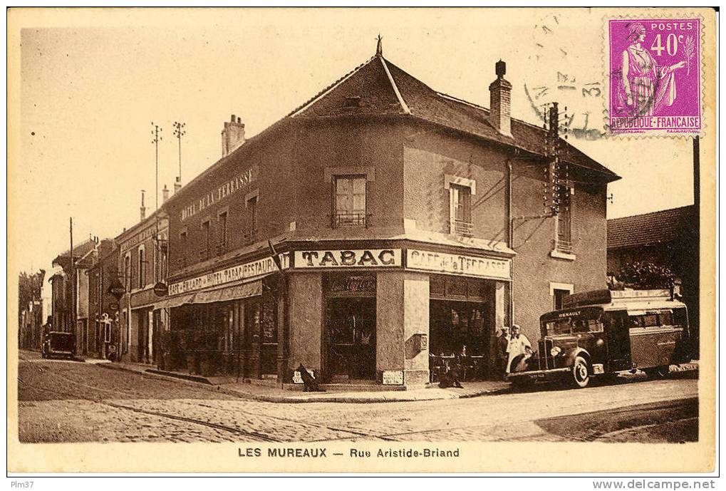 LES MUREAUX -  Hotel, Restaurant, Café De La Terrasse - Autobus - Voy. 193? - Les Mureaux