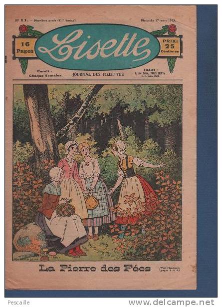 LISETTE JOURNAL DES FILLETTES - N° 11 - 17 MARS 1929 - Altre Riviste