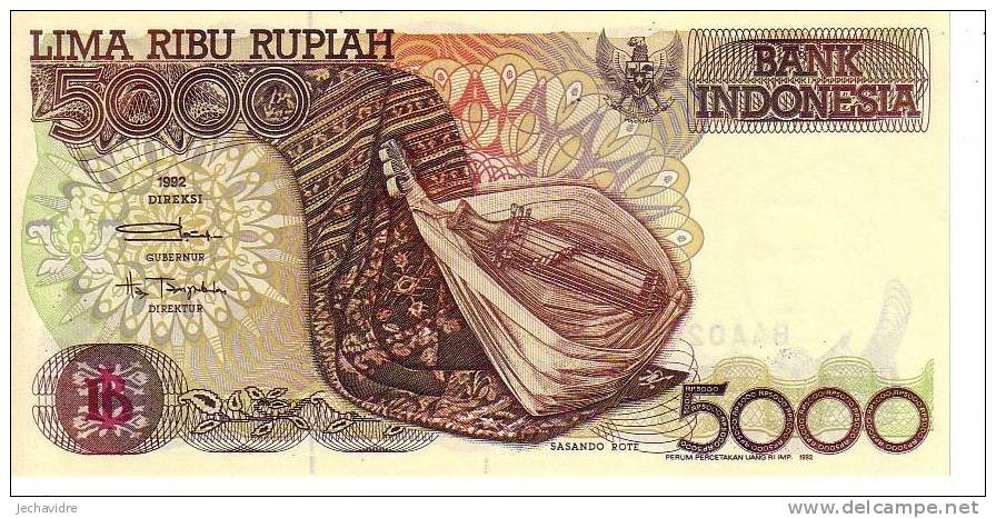 INDONESIE   5 000 Rupiah   Emission De 1992   Pick 130a     ***** BILLET  NEUF ***** - Indonesia