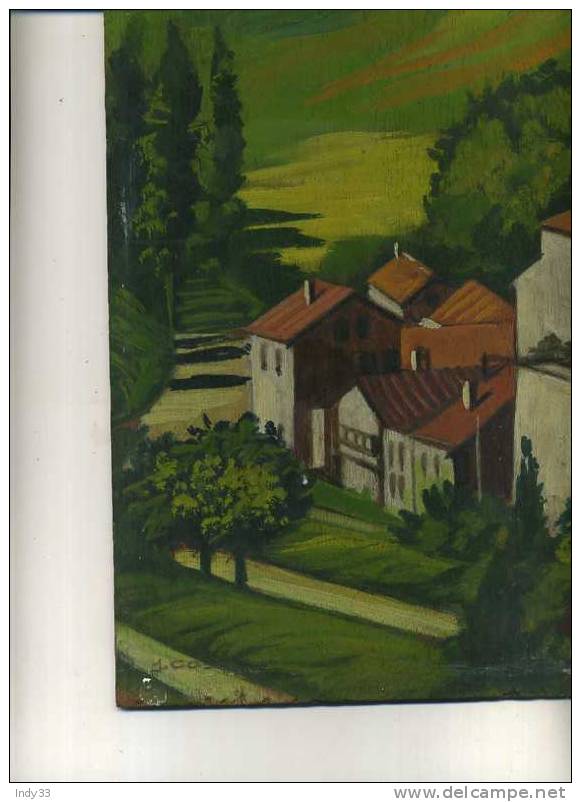 - HAMEAU . HUILE SUR CONTRE-PLAQUE SIGNEE - Oils