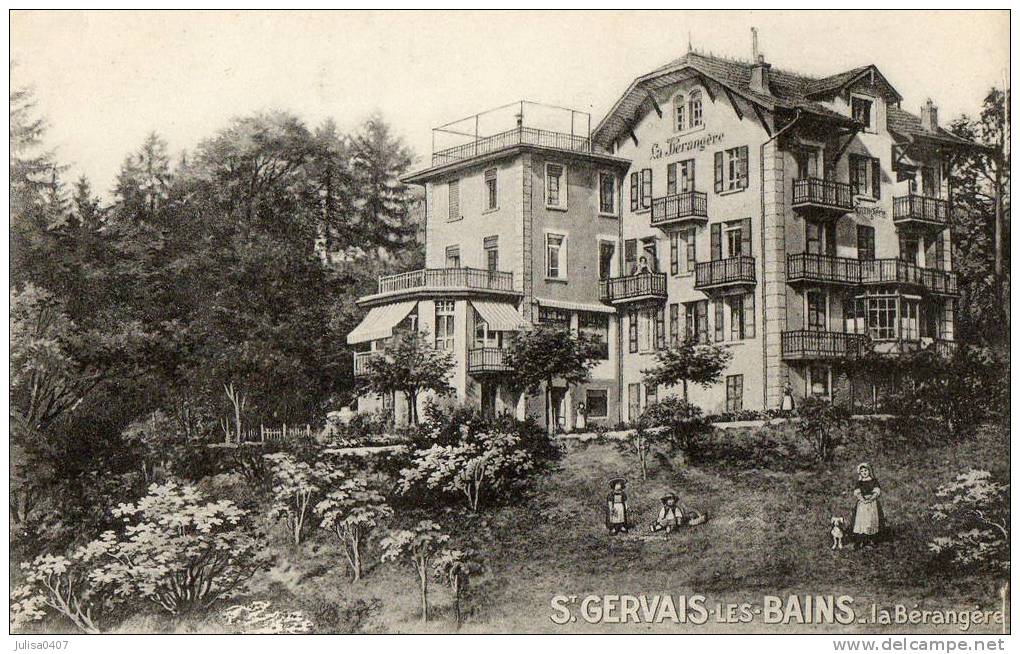 SAINT GERVAIS (74) Carte Illustrée Hotel Pension De Famille La Berangère - Saint-Gervais-les-Bains