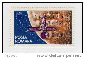 Roumanie 1965, Lancement Du Satellite Américain  Surchargé  »Ranger 9 » ++ 2118 ** - Unused Stamps