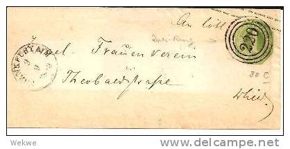 THT019/ THURN & TAXIS -  Frankfurt, Grosser Dreiring Auf U 30 C - Cartas & Documentos