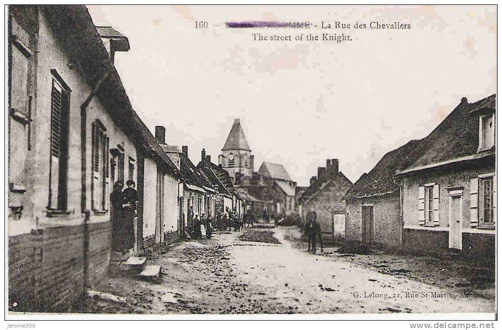 BRAY-SUR-SOMME - (80340) - CPA - N°160 - La Rue Des Chevaliers-The Street Of The Knight. - Bray Sur Somme