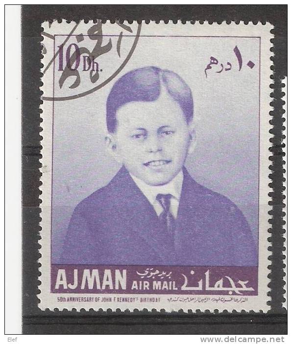 AJMAN ,Air Mail , 50 Th Anniversary  John Fitzgerald KENNEDY  's Birthday ; Obl  ; TB - Kennedy (John F.)