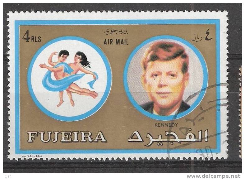 FUJEIRA ,Air Mail , 4 Rls  , John Fitzgerald KENNEDY  ; Obl  ; TB - Kennedy (John F.)