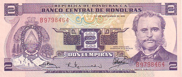 HONDURAS   2 Lempiras  Daté Du 23-09-1976   Pick 61    ***** BILLET  NEUF ***** - Honduras