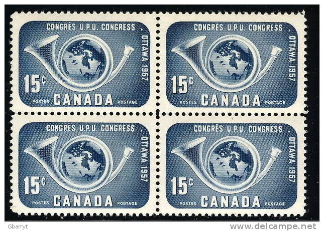 Canada Unitrade 372  MNH VF 14th Universal PostalUnion Conference, Ottawa UPU Block Of 4 - Ungebraucht