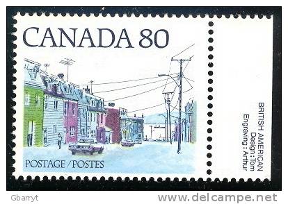 Canada Unitrade 725  MNH VF Right Margin Single With Selvedge. Maritime Street Scene - Neufs