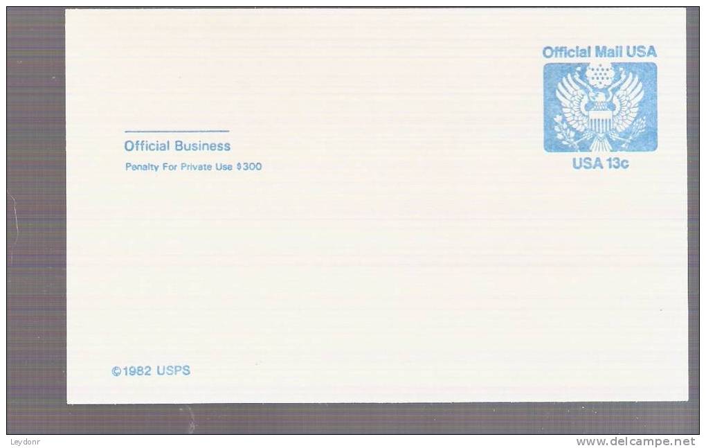Postal Card - Official Mail - Great Seal  - Scott # UZ2 - 1981-00