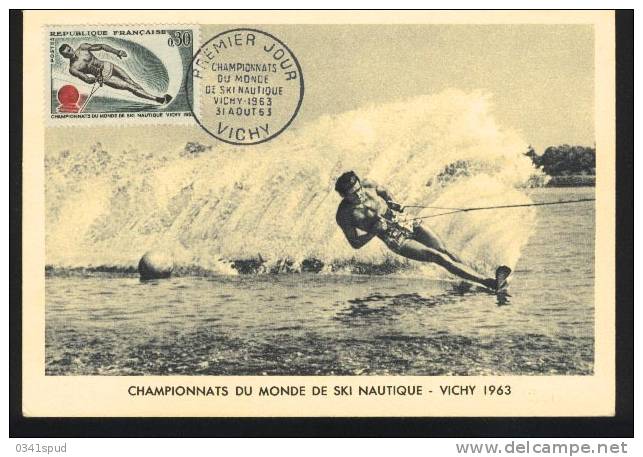 1963 France Carte Maximum  Ski Nautique  Water-ski  Sci Nautico - Ski Nautique