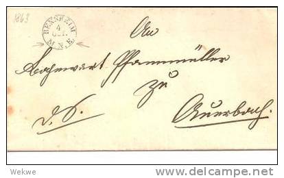 THT072/  THURN & TAXIS - Bensheim, Main-Neckar-Eisenbahn M.N.E., Mit Inhalt - Lettres & Documents