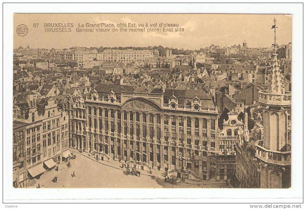 BRUXELLES - BRUSSEL .Panorama.La Grand'Place,côté Est,vu à Vol D'oiseau.Ed Albert - Mehransichten, Panoramakarten
